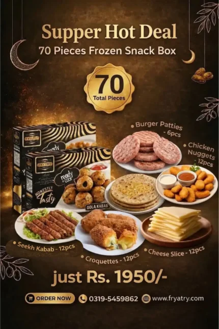 supper hot deal – 70 pieces frozen snack box